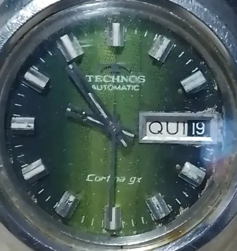 Relógio Technos Cortina GX Raríssimo Verde Degradê Ref 625-9884 Antigo ERZIRIO