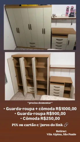 Guarda Roupa e cômoda seminovo