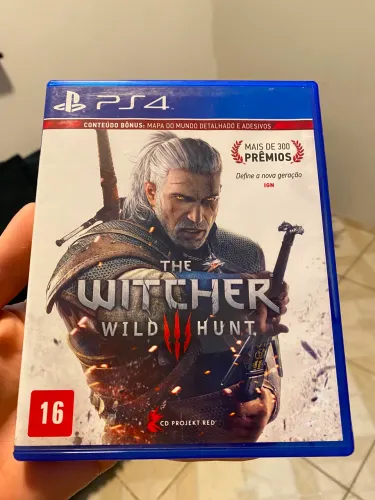 Jogo The Witcher 3: Wild Hunt para PS4.