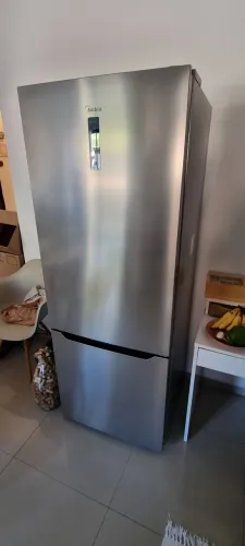Geladeira Midea Frost Free Inverse 416L cor inox