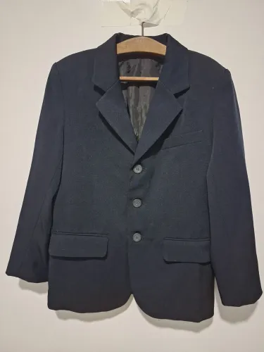 Blazer infantil para Meninos Tamanho 10 anos Preto