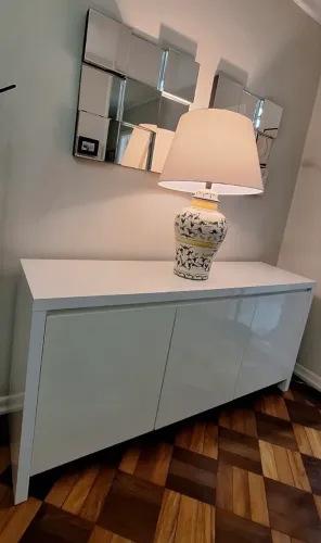 Buffet Tok&Stok Vogan 1,68m Laqueado Branco - Excelente Estado