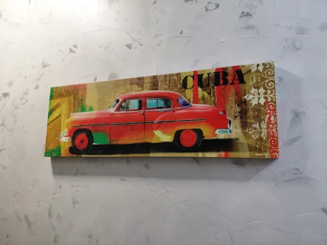 Quadro Decorativo Retrô Cuba - Peça Importada | Estilo Vintage Autêntico