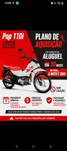 Plano de aquisição pop 110