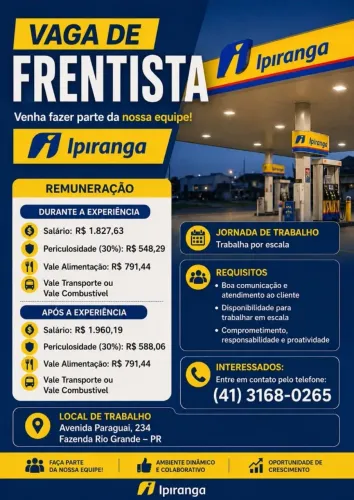 Vaga fazenda rio grande