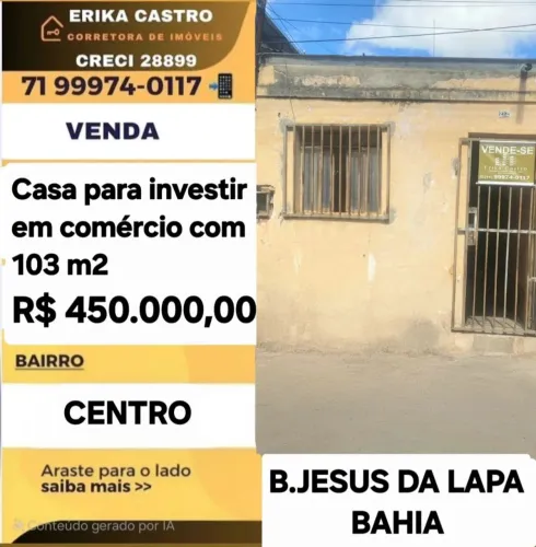 VENDA BOM JESUS DA LAPA NA BAHIA
