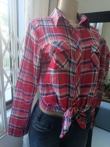 Camisa xadrez 100% algodão (fabricada em Bangladesh)