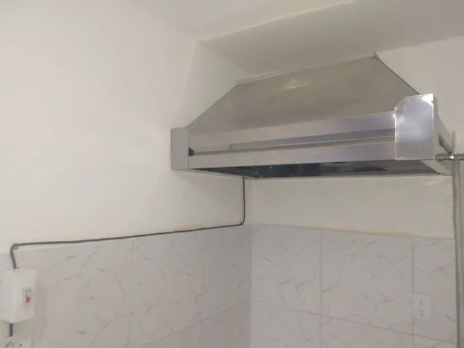 Coifa gourmet de inox mesa em inox 