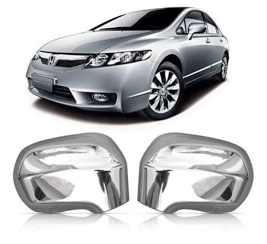 Kit Aplique Cromado Para Retrovisor Honda Civic 2007 A 2011