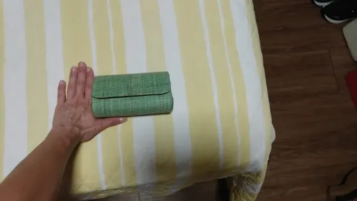 bolsa tipo carteira verde clara