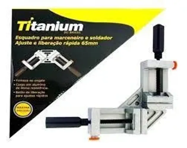 Esquadro De Alumínio P/ Soldagem E Marcenaria 65mm Titanium