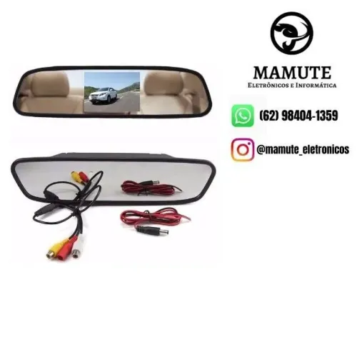 Espelho Retrovisor Interno Com Monitor Câmera De Ré Para Carro