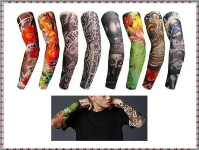 Manguito modelo tattoo fake - Elástico e leve