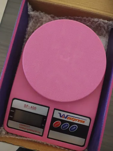 Balança Digital 10Kg Rosa