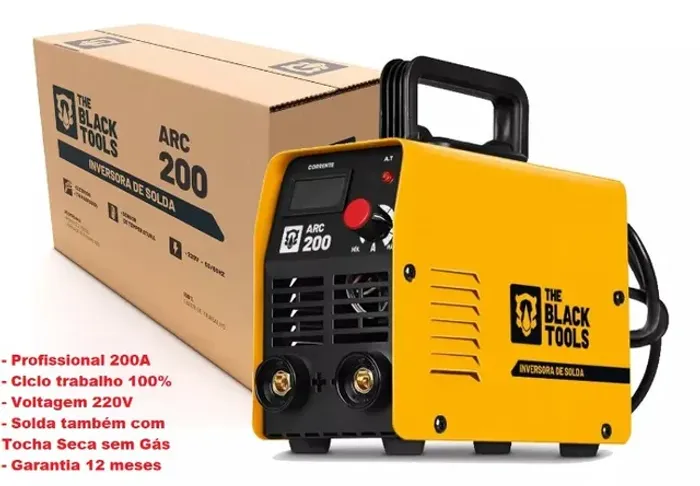 Maquina De Solda Elétrica Inversora de Solda Mma 200A Tig+Tig Lift ciclo 100% potente 220v
