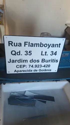 Placa endereço pronto 1 hora