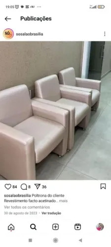 Poltrona da cliente de espera 