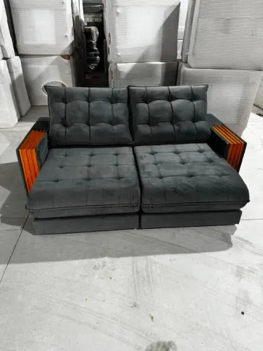 Sofa Retratil Suede Gigante Moderno 