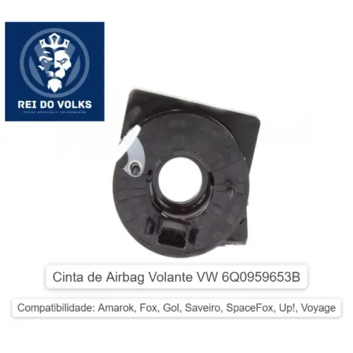 Cinta de Airbag Volante VW 6Q0959653B, Amarok, Fox, Gol, Saveiro, SpaceFox, Up!, Voyage