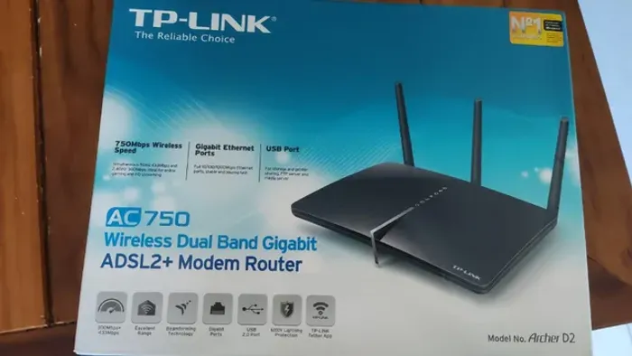 Modem Roteador Archer D2 Ac750 Adsl2+ Dual Band Gb -tp-link