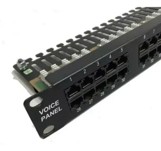 Voice Painel 50 Portas Rj45 Padrao Rack Telecom 1u Cat3