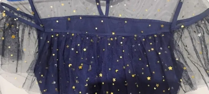 Vestido Lindo de Festa Azul marinho infantil Tam 9-12 anos