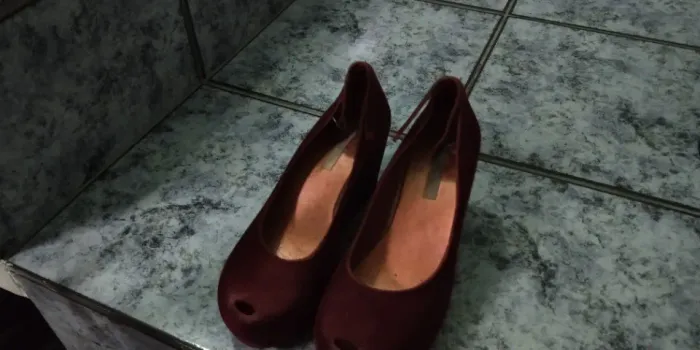 Melissa Veludo Plataforma plush flocada marsala