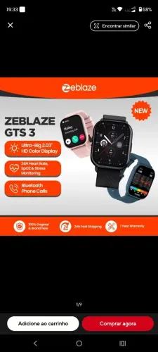 Smartwatch Zeblaze GTS 3 Black