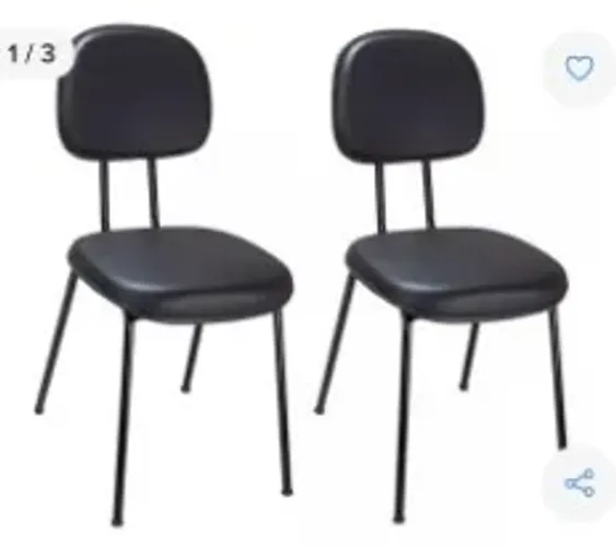 CADEIRAS FIXAS PVC PES EM AÇO E ESTOFADAS IMEDIATAS *