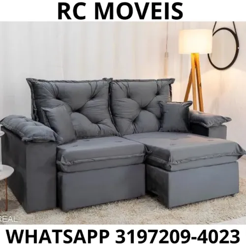 Sofá Retrátil e Reclinável Londres 2m - Conforto Premium para sua Sala