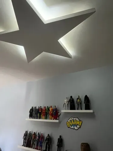 Estrela de gesso para decoração teto