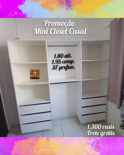 Mini Closet Casal Branco - Promoção!
