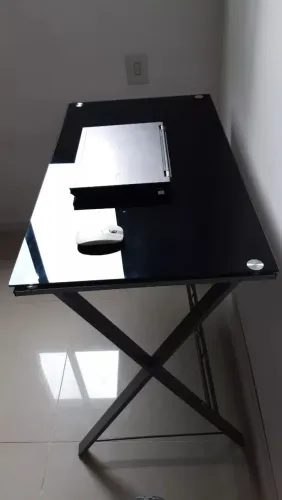 Mesa Escrivaninha Tampo de Vidro Oferta