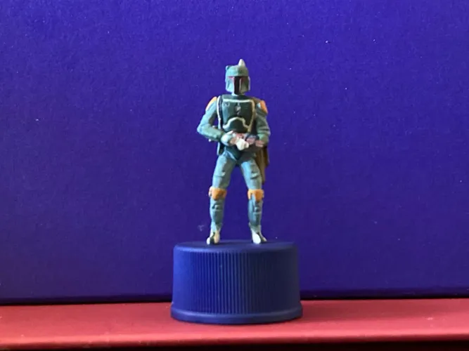 Figuras Boba Fet edição especial Pepsi, da saga Star Wars, episódio V.