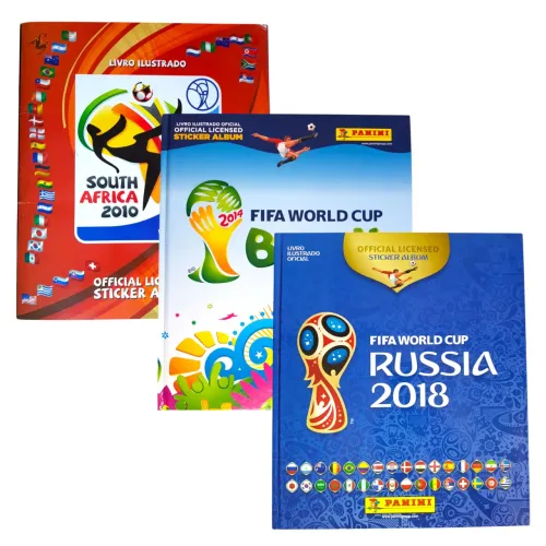 Álbum Copa do Mundo 2010, 2014, 2018 COMPLETOS + Kit Atualização