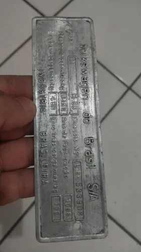 Plaqueta de fusca 1968