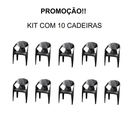 Promoção - kit com 10 cadeiras ultra resistentes