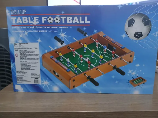 PpPebolim de mesa infantil em madeira e plástico com bola e marcador de pontos lacrado 