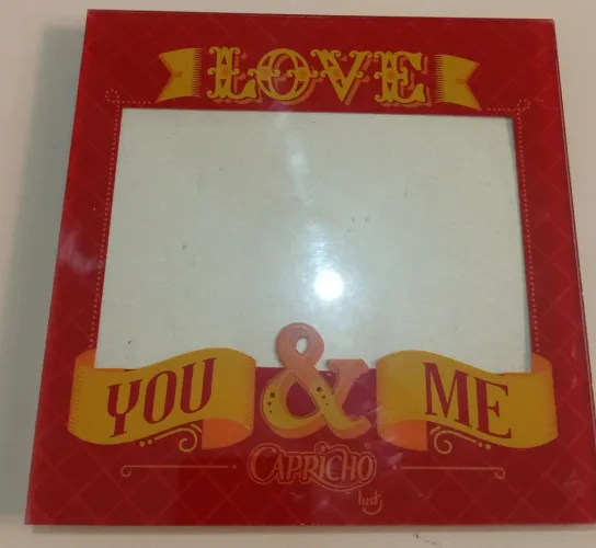 Porta retrato em vidro 17,5 x 17,5 cm