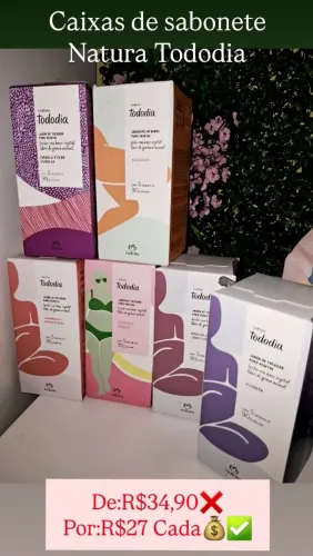 Caixas de sabonete Natura Tododia