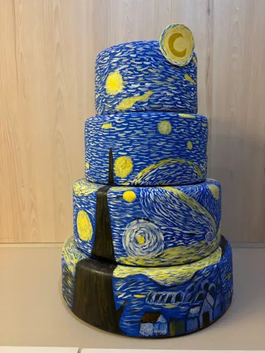 Bolo fake Noite Estrelada Van gogh 