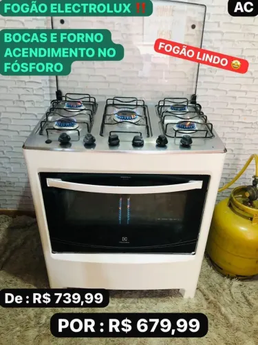 Fogão Eletrolux 5 bocas acendimento no fósforo