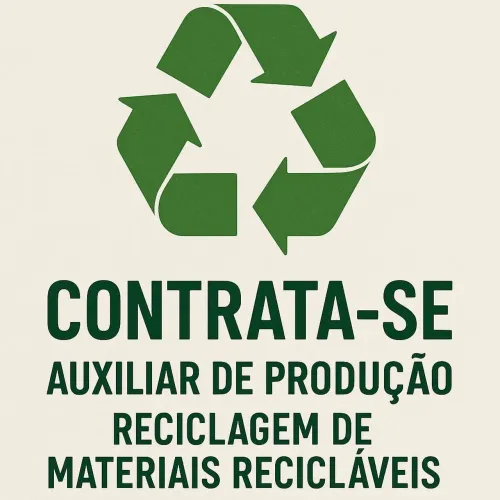 CONTRATA JOVENS PARA AUXILIAR COMERCIAL EM RECICLAGEM