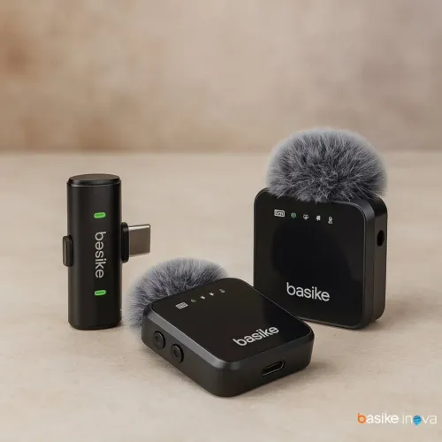 Microfone Lapela Sem Fio TIPO-C BASIKE BA-MIC0001