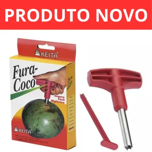 Fura Coco Furador Perfurador Abridor Manual Higiênico Casa