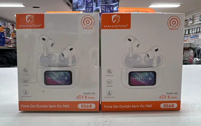 Fone Bluetooth RS68 Hmaston sem fio tela