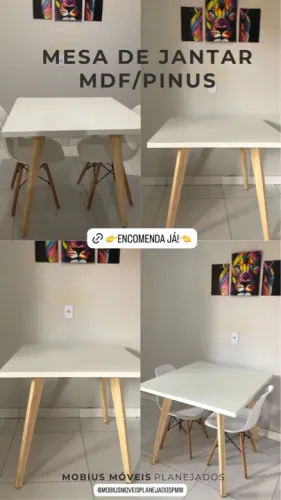 Mesa de Jantar MDF/Pinus - Nova