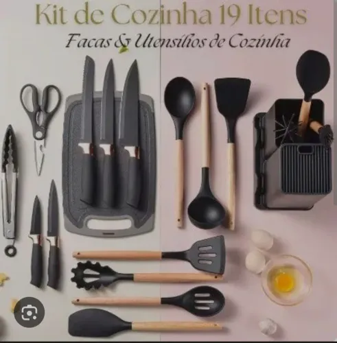 ? Jogo de Utensílios de Cozinha - 19 Peças Completas! ?