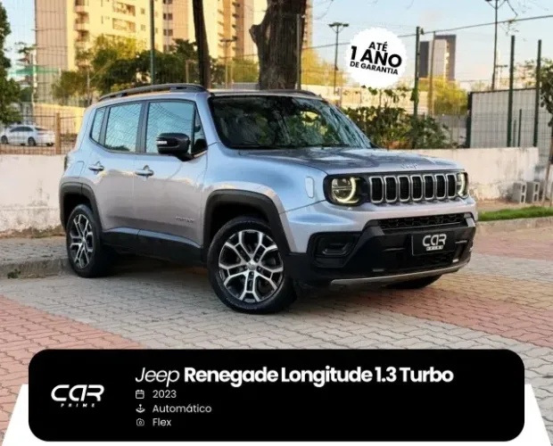 JEEP RENEGADE LONGITUDE T270 - 2023 - Revisada na concessionária 
