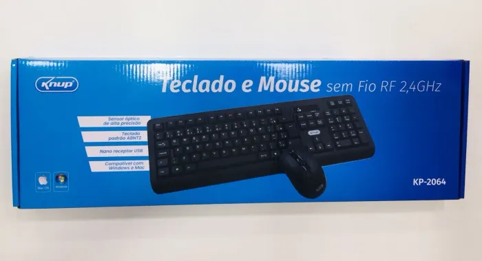 Teclado e mouse wireless 